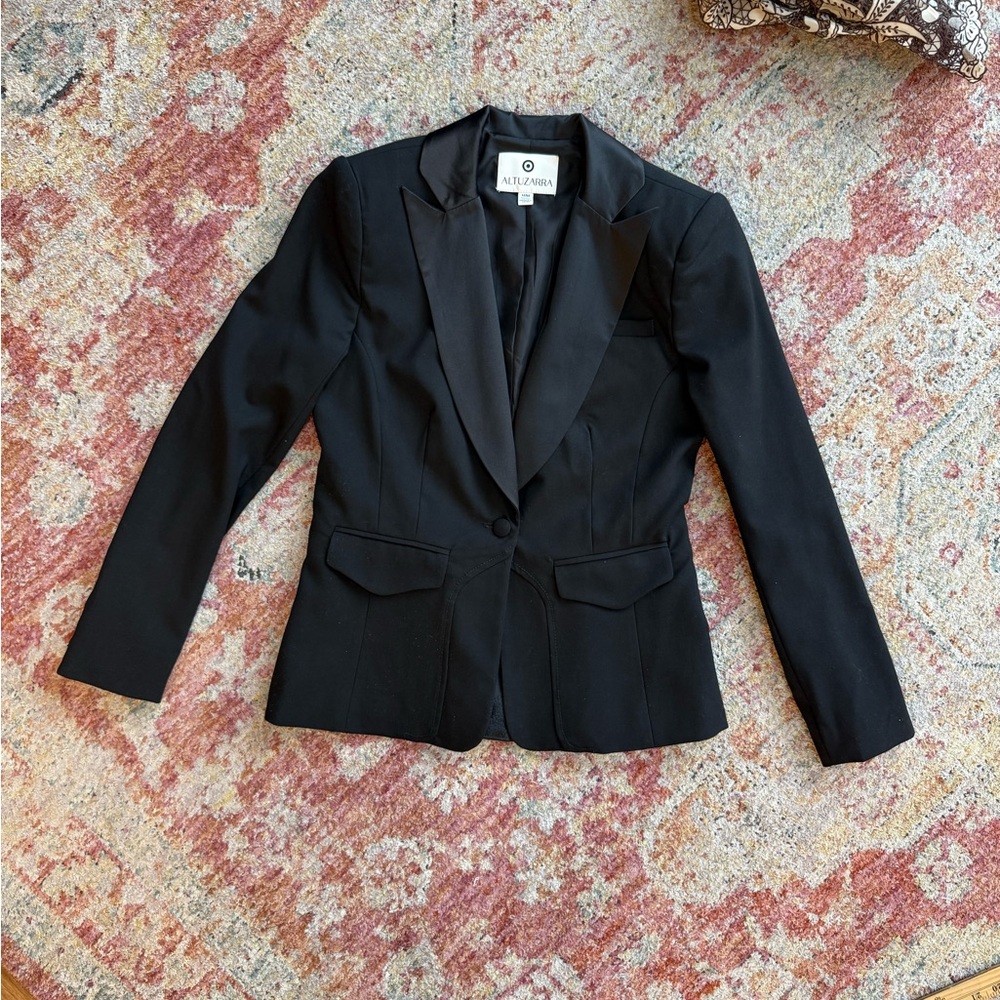 Altuzarra for Target black  tuxedo blazer with peplum hem. Size M - Picture 11 of 11